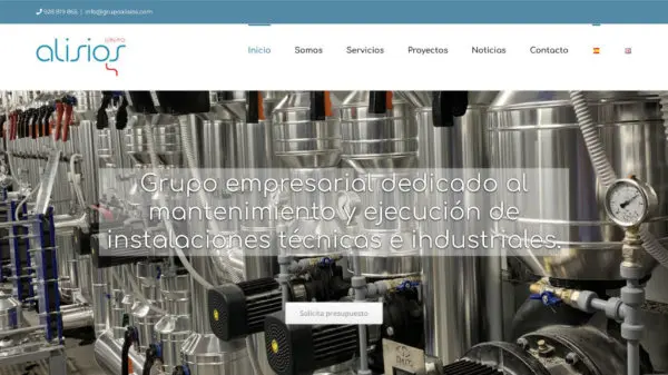 Diseño web de: Grupo Alisios